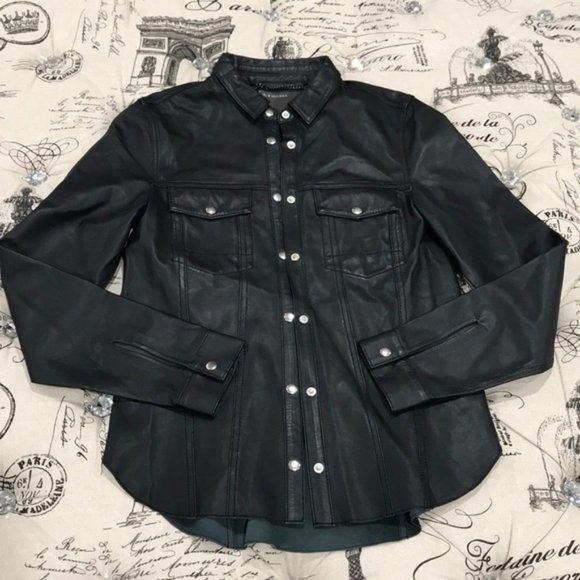 Muubaa Mason Lamb Leather Shirt Jacket - Picture 2 of 9